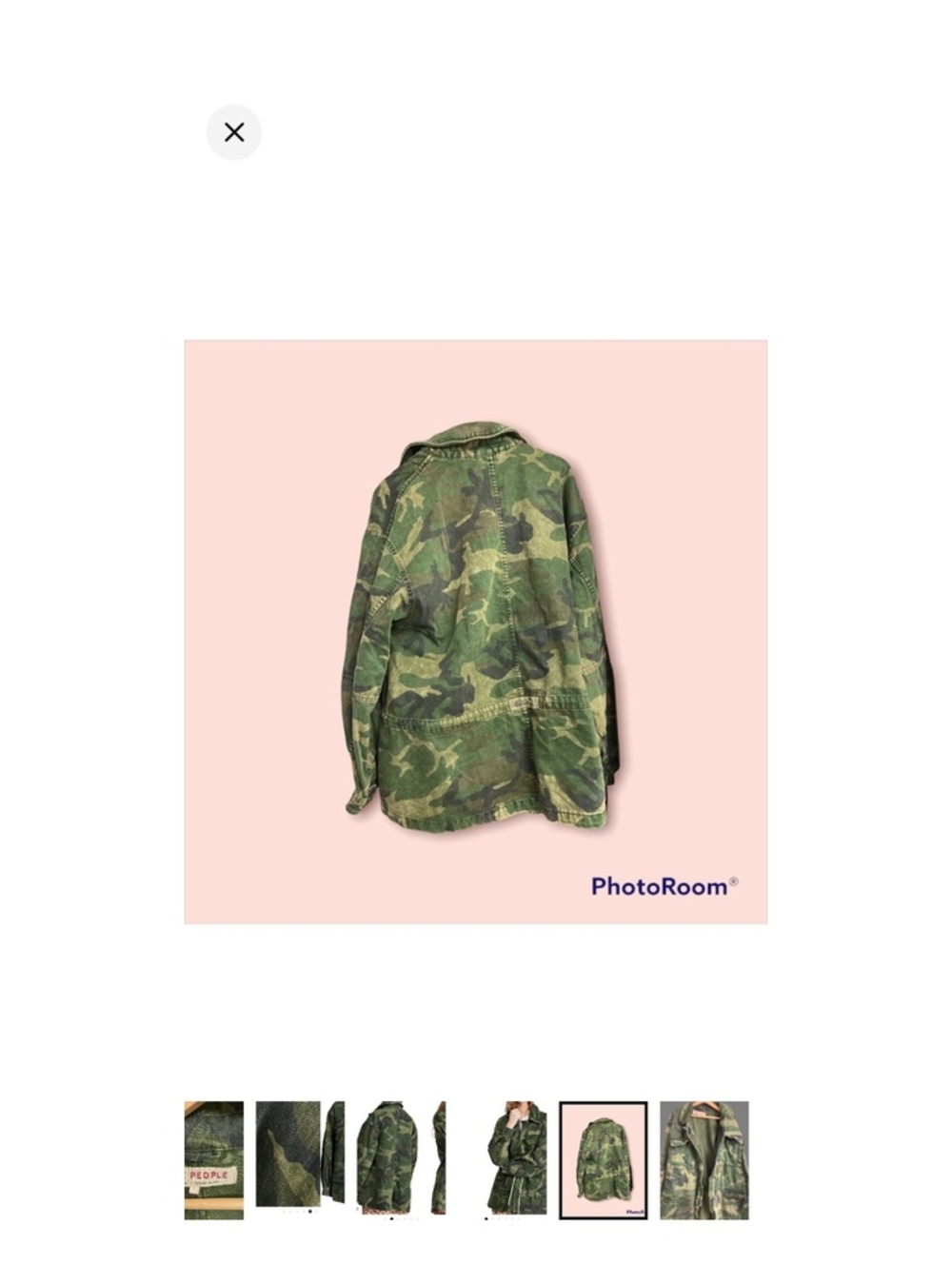 Free People Camouflage Utility Jacket in Size Large - Picture 3 of 7
